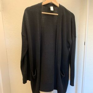 Oversized H&M black cardigan size L